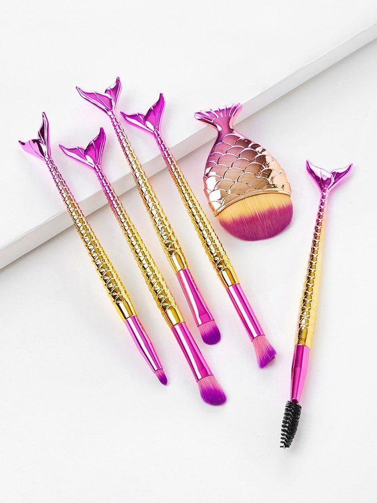 Fish Shaped Handle Makeup Brush 6pcs--Des Mess
