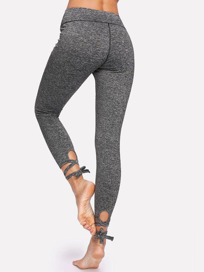 Lace Up Hem Leggings-bottom-Des Mess
