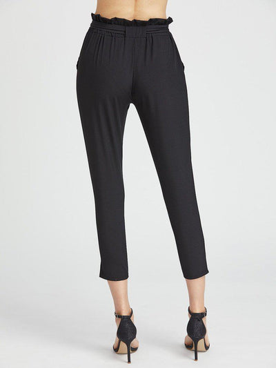 Ruffle Waist Self Tie Capri Pants-bottom-Des Mess