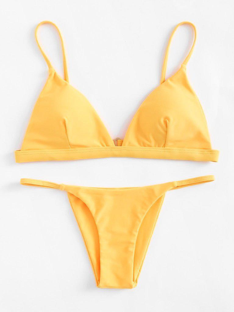 Adjustable Straps Triangle Bikini Set-swimwear-Des Mess