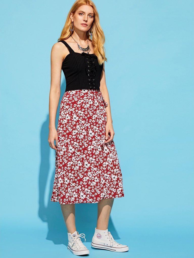 Calico Print Skirt-bottom-Des Mess