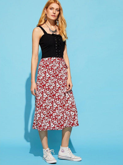 Calico Print Skirt-bottom-Des Mess