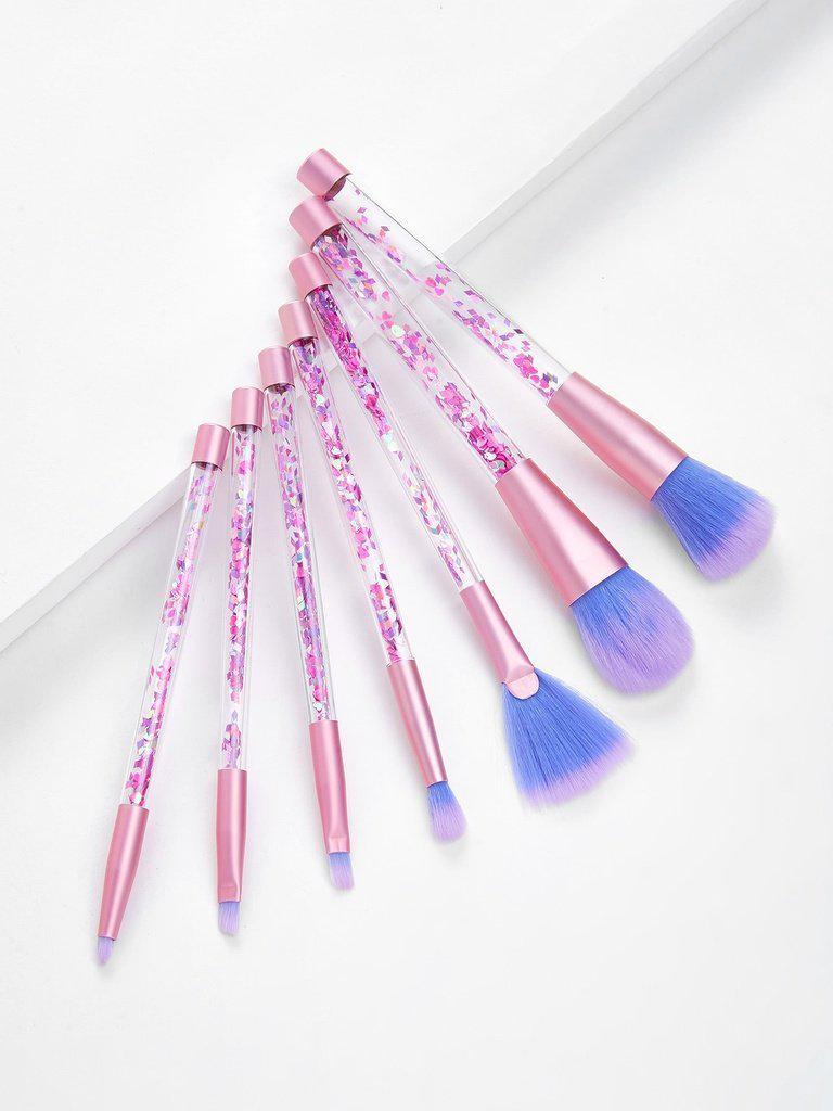 Quicksand Handle Makeup Brush Set 7pcs-makeup-Des Mess