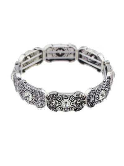 White Retro Stretch Bracelet-jewelry-Des Mess
