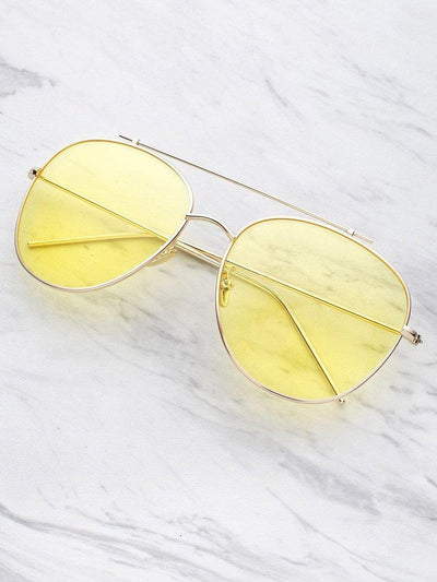 Top Bar Aviator Sunglasses-accessories-Des Mess