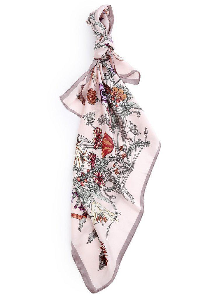 Flower Print Satin Bandana-accessories-Des Mess
