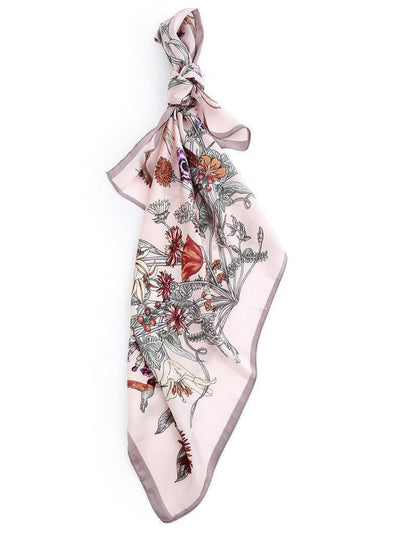 Flower Print Satin Bandana-accessories-Des Mess
