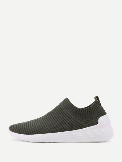 Knit Design Low Top Sneakers-shoes-Des Mess