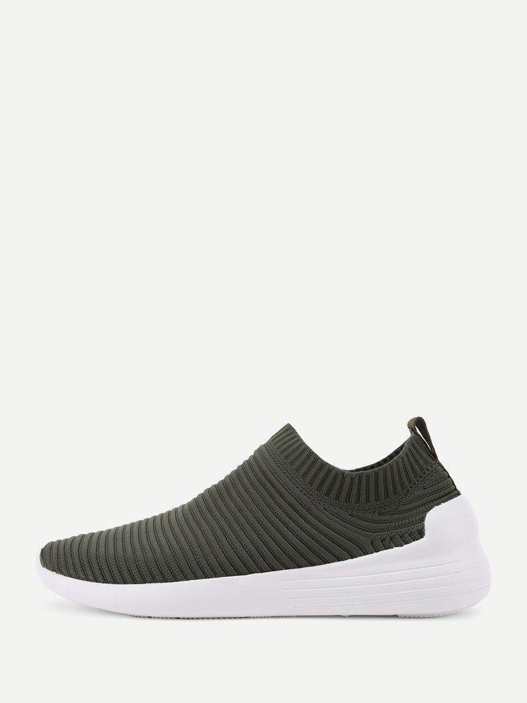 Knit Design Low Top Sneakers-shoes-Des Mess