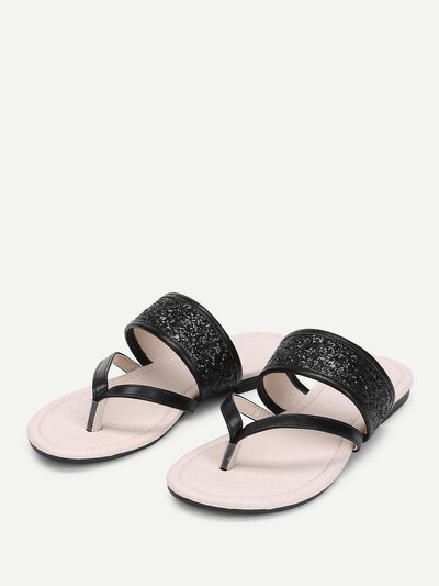 Toe Post PU Flat Sandals-shoes-Des Mess