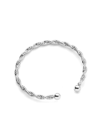Plated Woven Design Bracelet--Des Mess