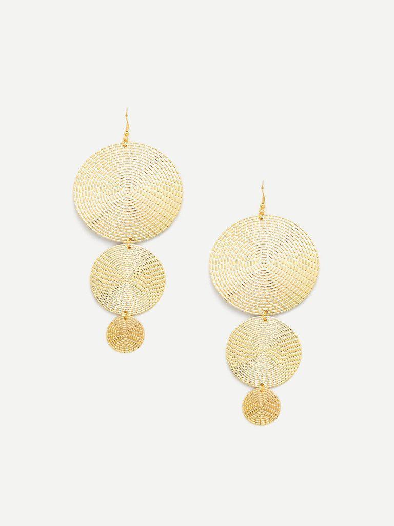 Layered Flake Drop Earrings-jewelry-Des Mess
