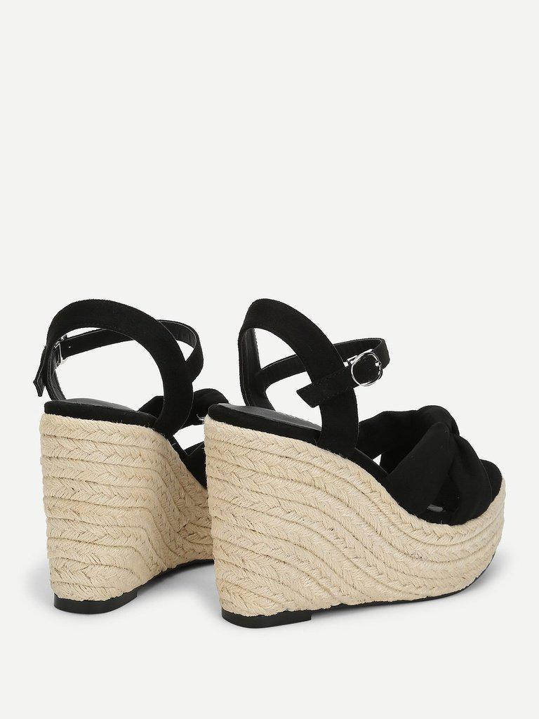 Suede Espadrille Platform Wedge Sandals-shoes-Des Mess