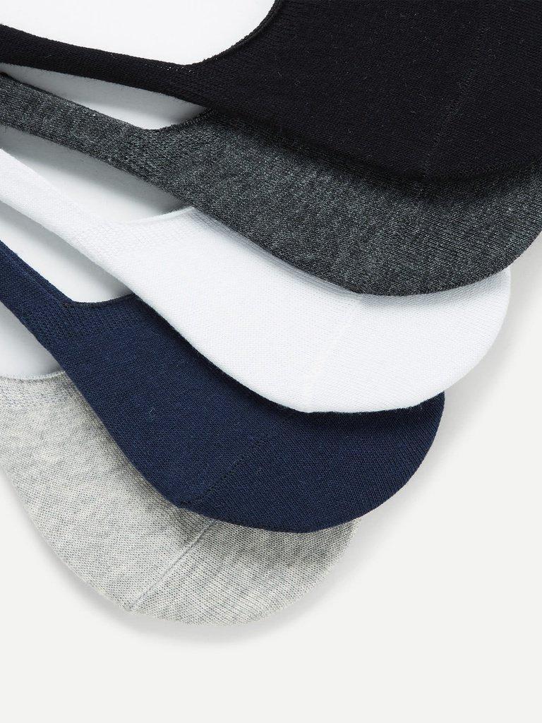 Plain Invisible Socks 5pairs-accessories-Des Mess