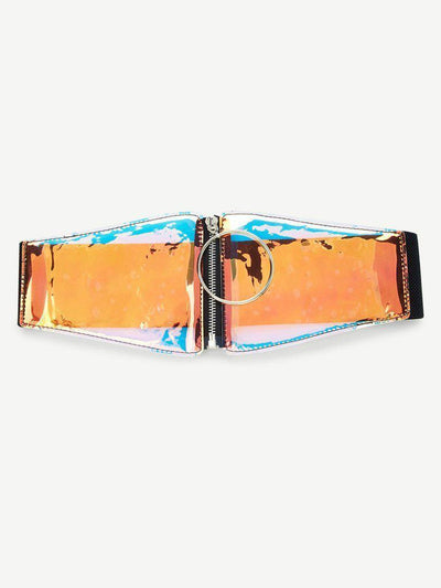 Iridescence Zipper Up Belt-accessories-Des Mess
