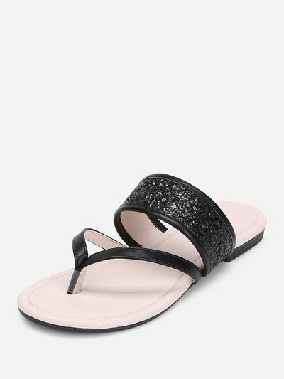 Toe Post PU Flat Sandals-shoes-Des Mess