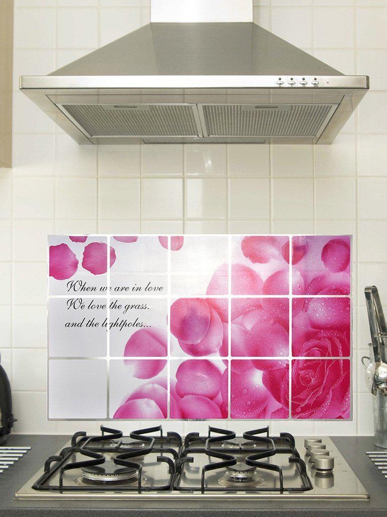 Flower Pattern Oil Proof Sticker-others-Des Mess
