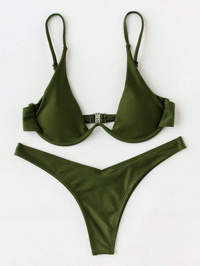 High Leg Underwire Bikini Set-swimwear-Des Mess