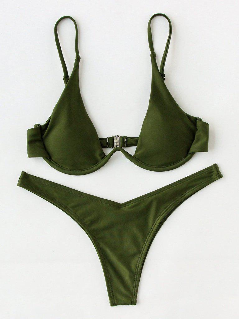 High Leg Underwire Bikini Set-swimwear-Des Mess
