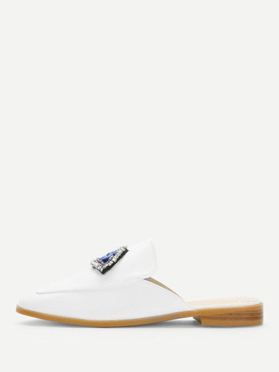 Rhinestone Eye Loafer Mules-shoes-Des Mess
