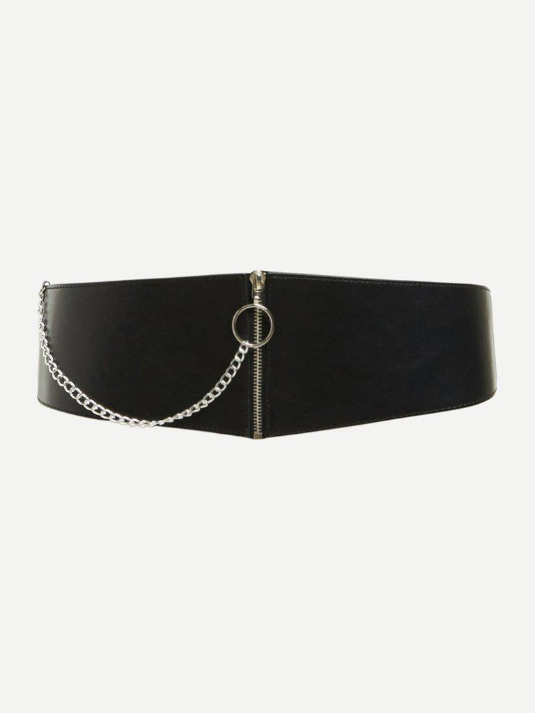 Chain Linked Zipper Belt-accessories-Des Mess