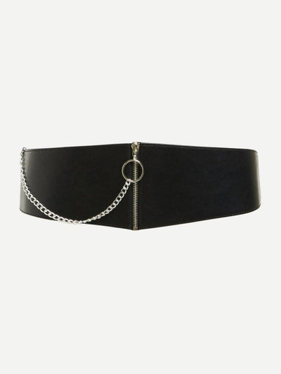 Chain Linked Zipper Belt-accessories-Des Mess