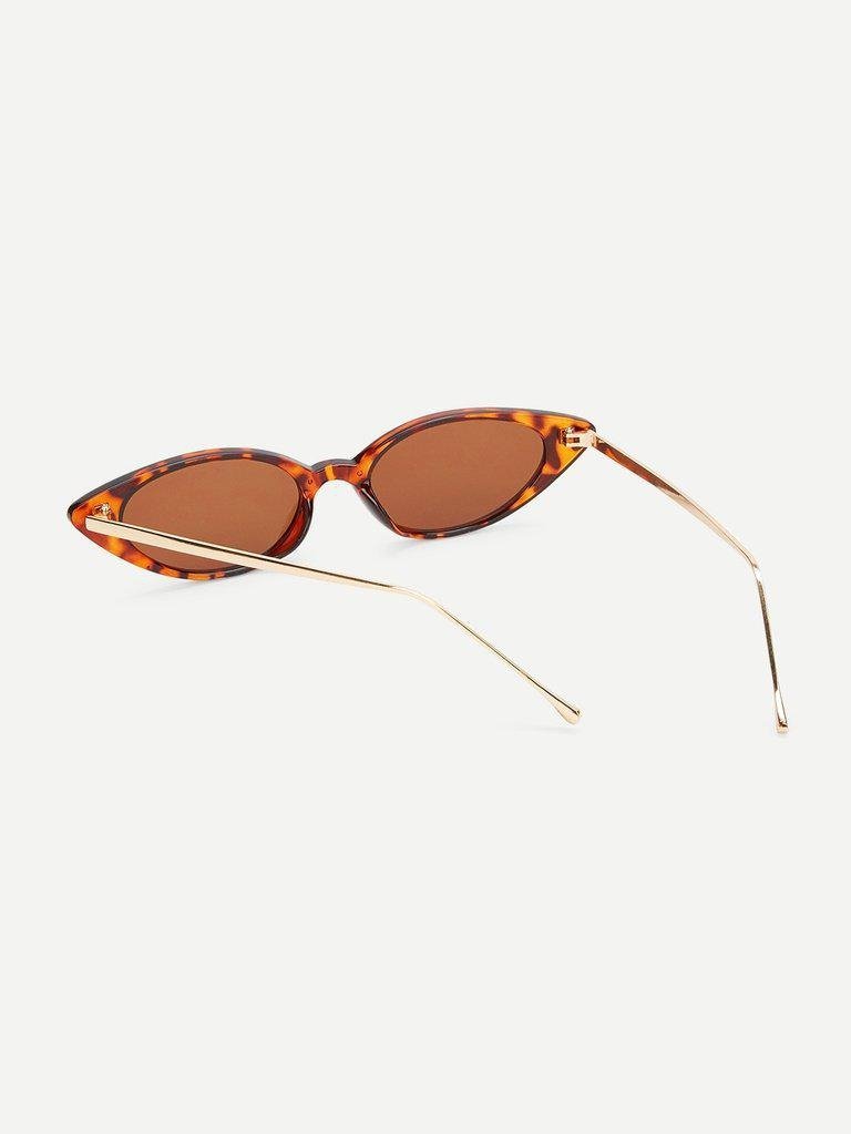 Cat Eye Metal Temple Sunglasses-accessories-Des Mess