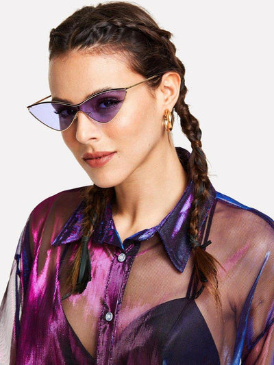 Metal Extreme Cat Eye Sunglasses-accessories-Des Mess