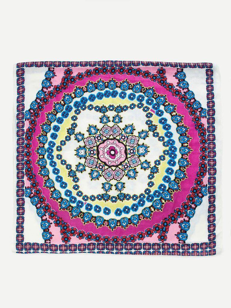 Mixed Flower Print Scarf-accessories-Des Mess