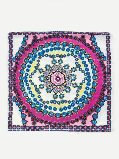Mixed Flower Print Scarf-accessories-Des Mess