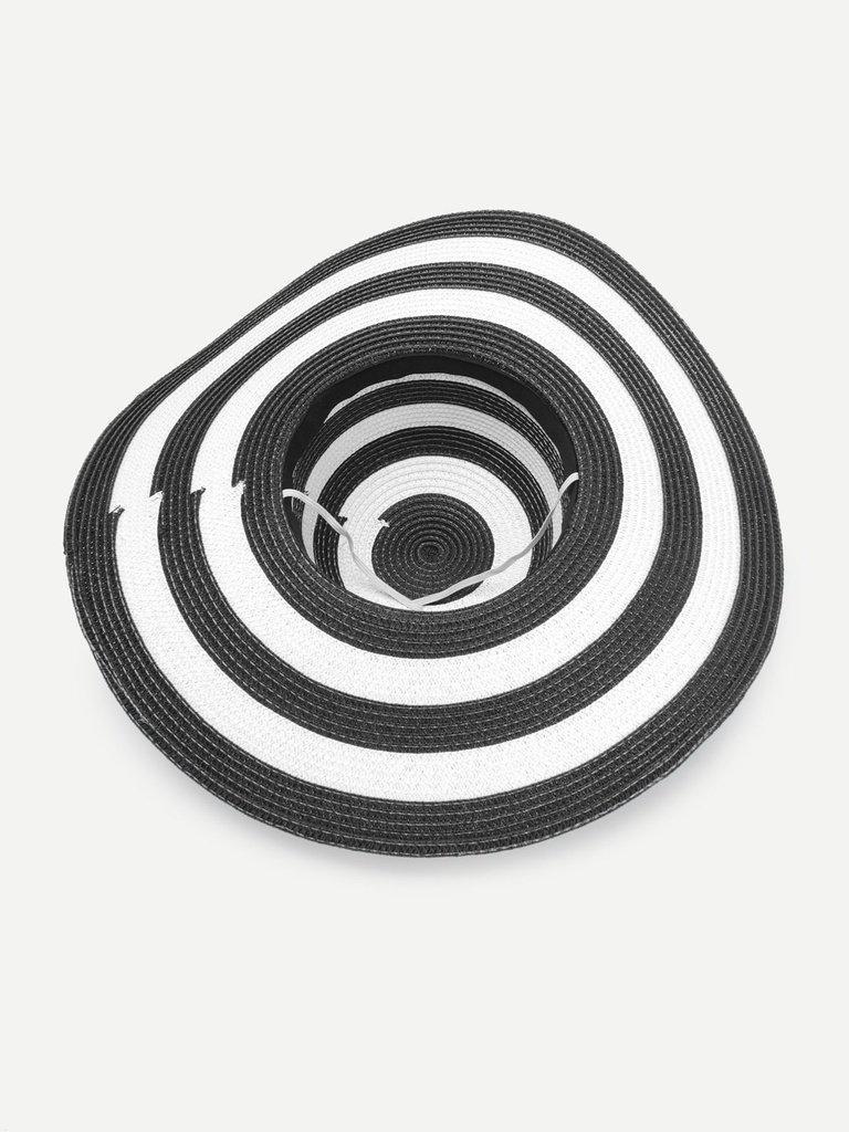 Striped Design Floppy Hat-accessories-Des Mess