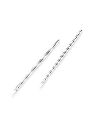 Metallic Handle Professional Makeup Brush Set 2Pcs-makeup-Des Mess
