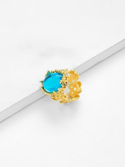 Contrast Hollow Design Ring-jewelry-Des Mess