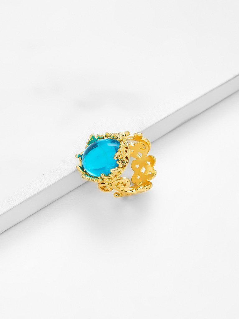 Contrast Hollow Design Ring-jewelry-Des Mess
