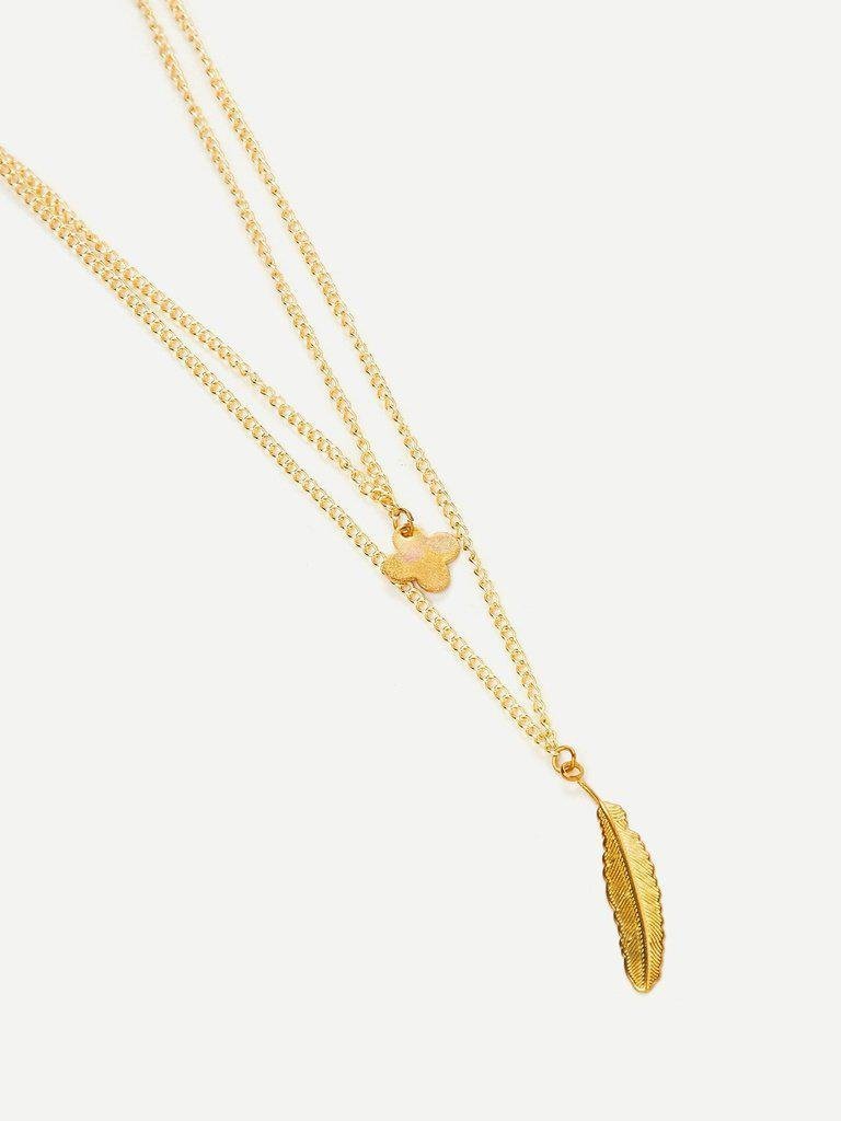 Leaf & Flower Design Glasses Chain-accessories-Des Mess