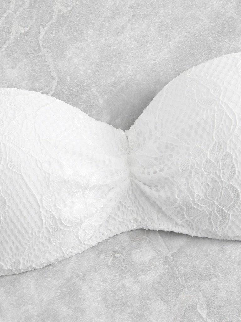 Lace Overlay Geometric Pattern Bikini Set-swimwear-Des Mess