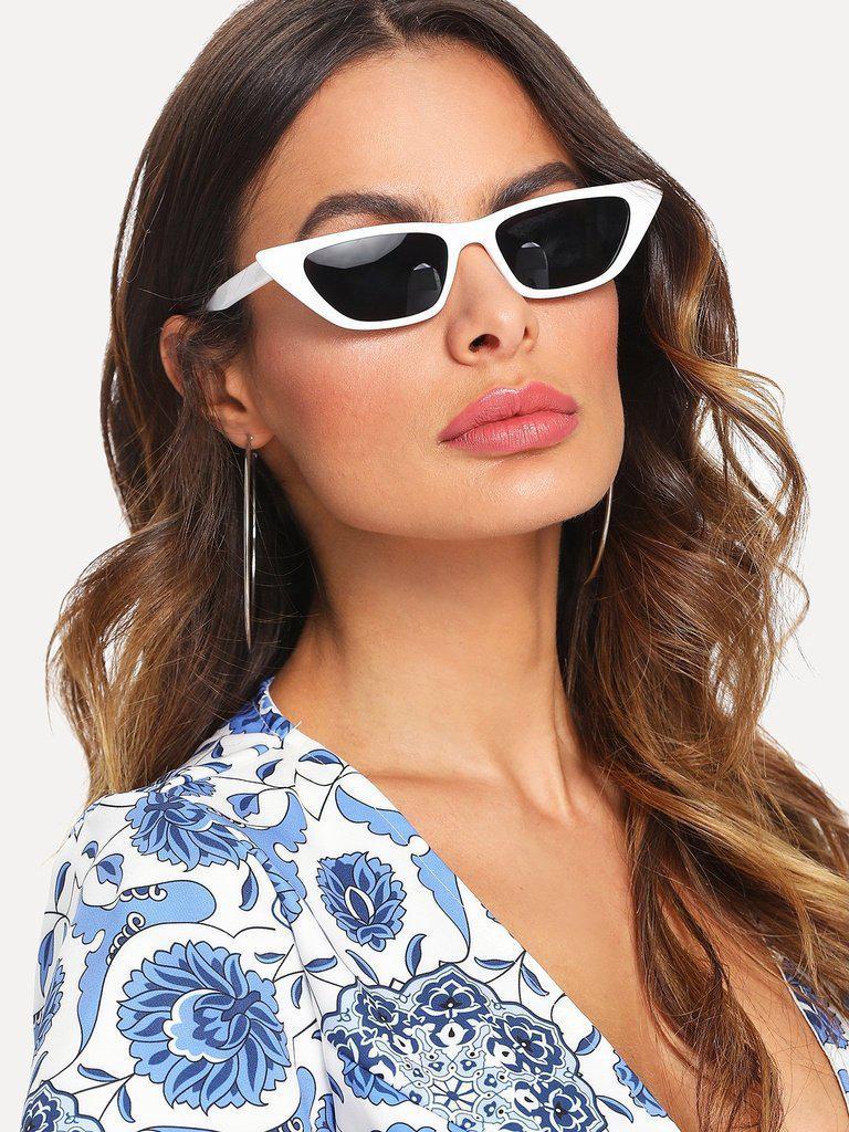 Cat Eye Mirror Lens Sunglasses-accessories-Des Mess