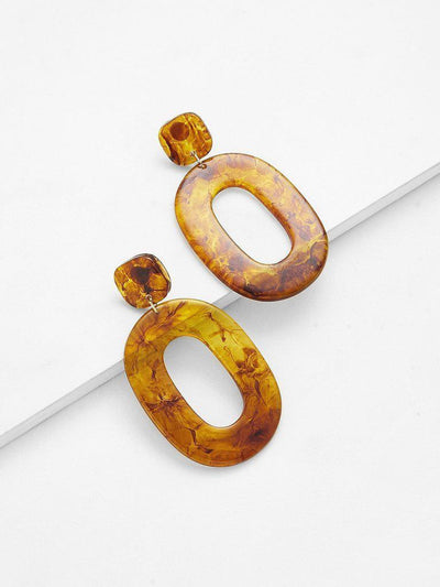 Stone Design Drop Earrings-jewelry-Des Mess