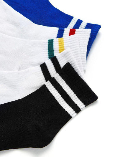 Striped Detail Ankle Socks 5pairs-accessories-Des Mess
