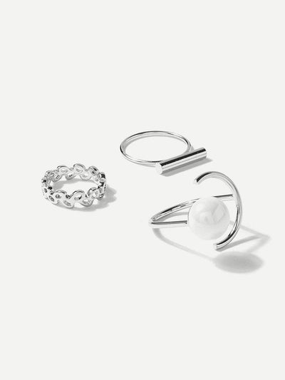 Bar Top Skinny Ring Pack 3pcs-jewelry-Des Mess