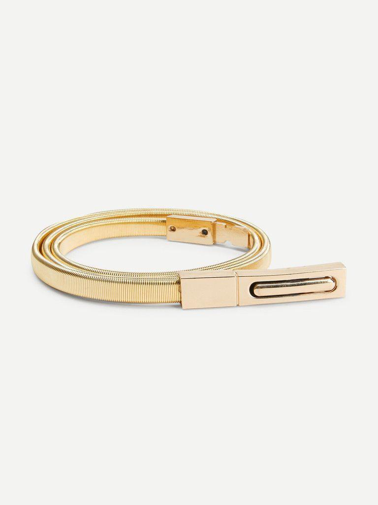 Metallic Skinny Belt-accessories-Des Mess