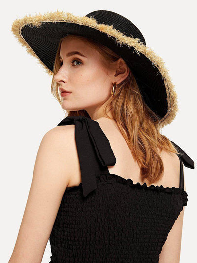 Raw Edge Straw Hat--Des Mess