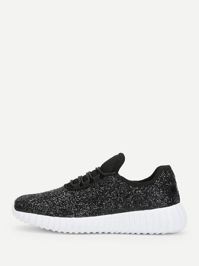 Low Top Glitter Trainers-shoes-Des Mess