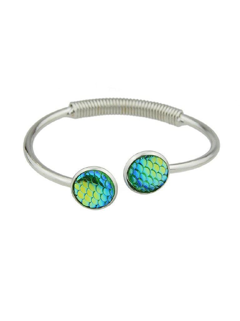Green Mermaid Scales Love Bracelets--Des Mess