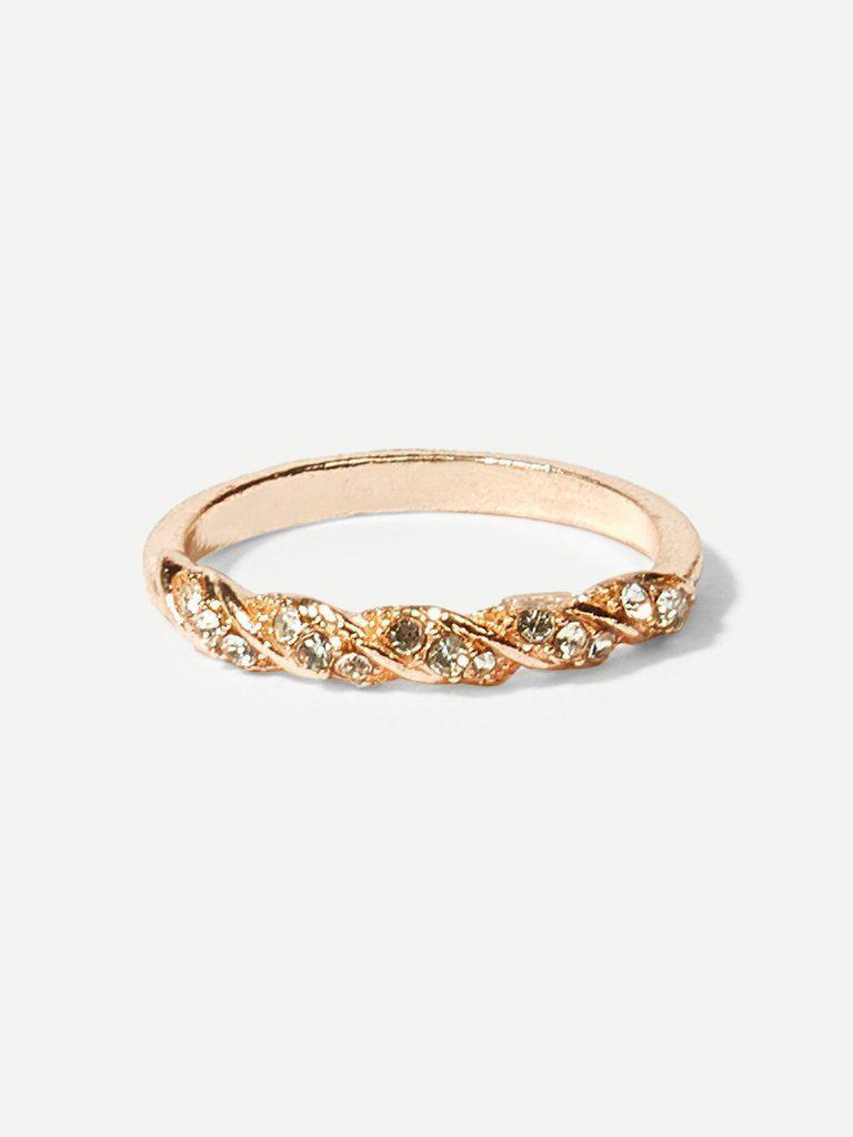 Spiral Design Rhinestone Ring-jewelry-Des Mess