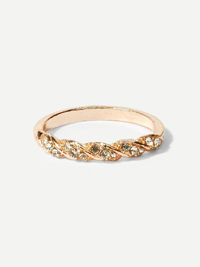 Spiral Design Rhinestone Ring-jewelry-Des Mess