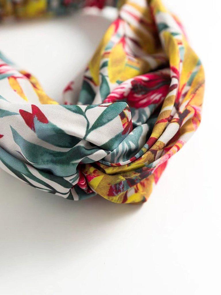 Floral Print Turban Headband-hair-Des Mess