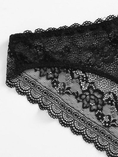 Scalloped Floral Lace Panty-lingerie-Des Mess