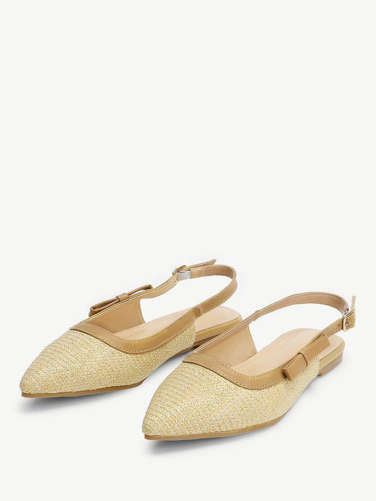 Pointed Toe Slingback Flats-shoes-Des Mess