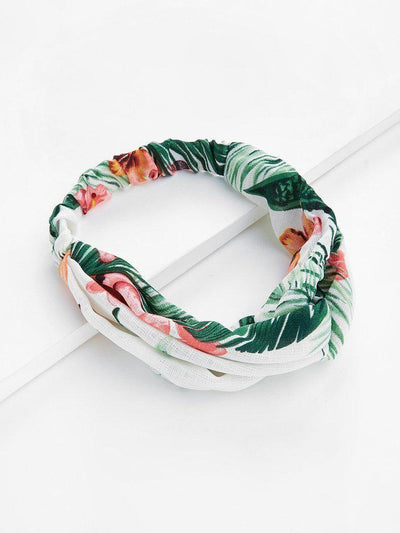 Jungle Print Twist Headband-hair-Des Mess